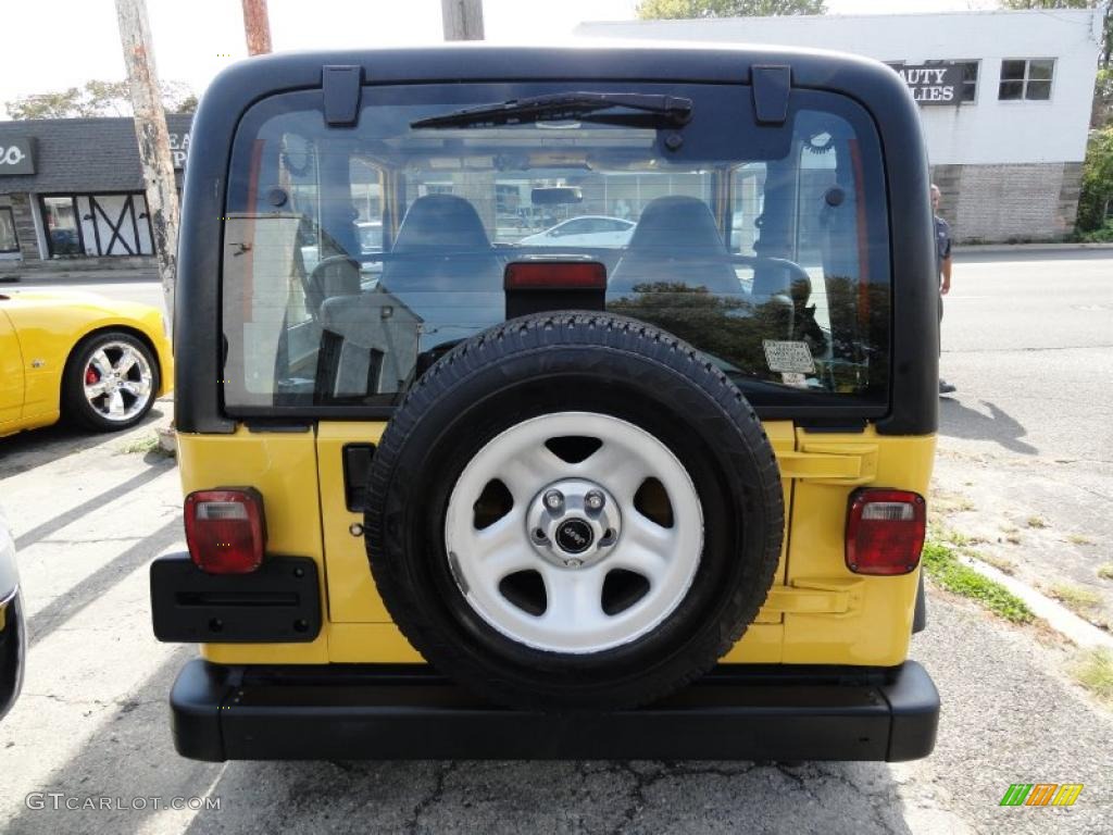 2000 Wrangler Sport 4x4 - Solar Yellow / Agate photo #3