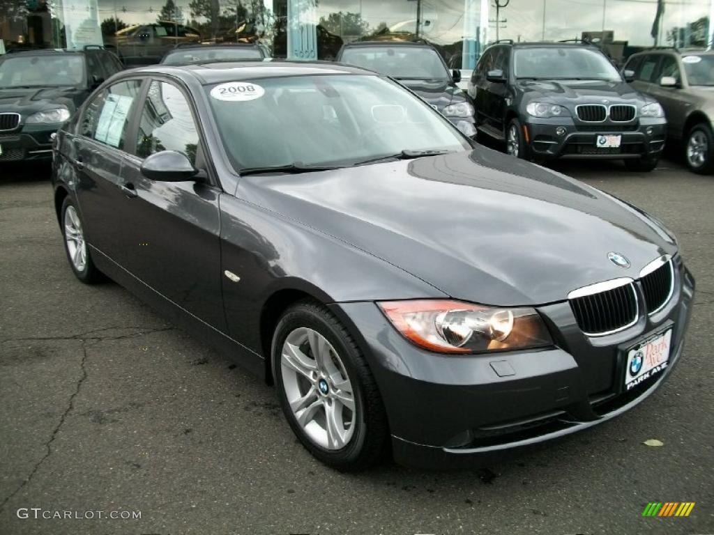 2008 3 Series 328xi Sedan - Sparkling Graphite Metallic / Black photo #3