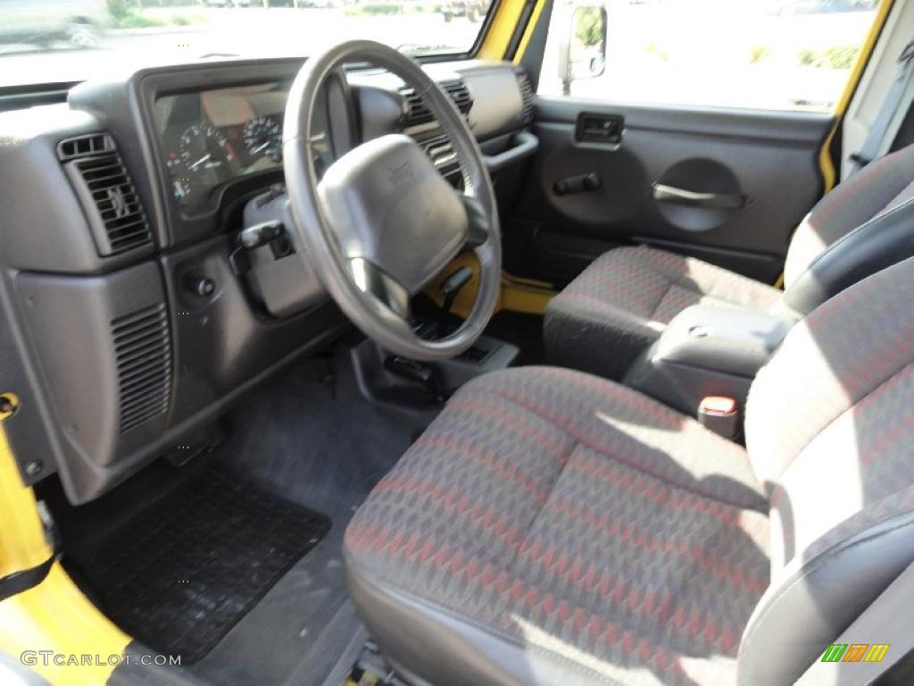 2000 Wrangler Sport 4x4 - Solar Yellow / Agate photo #8