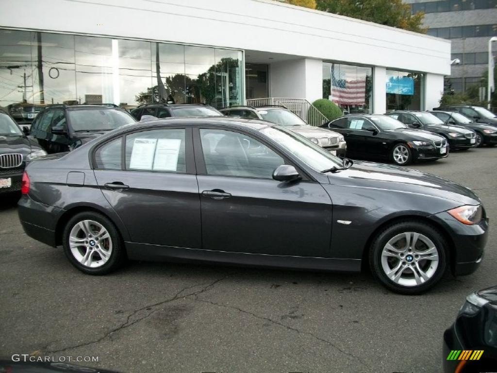 2008 3 Series 328xi Sedan - Sparkling Graphite Metallic / Black photo #4