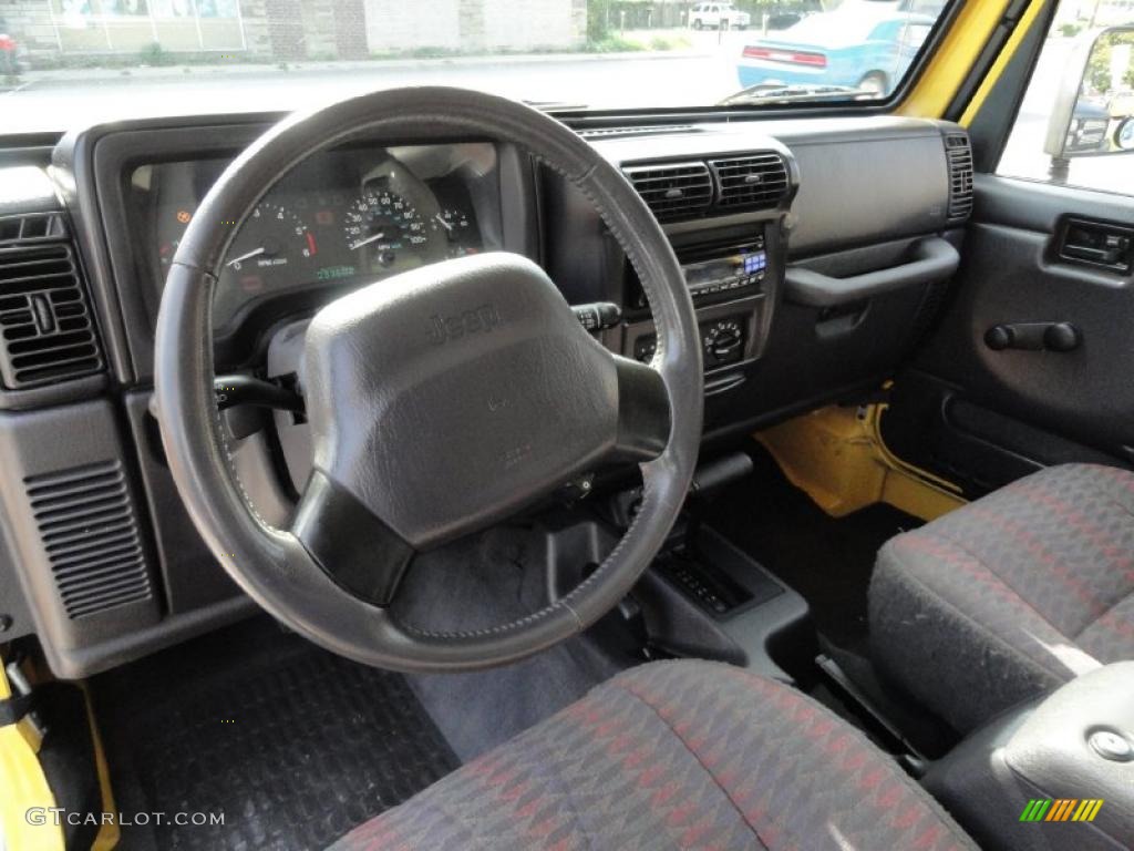 2000 Wrangler Sport 4x4 - Solar Yellow / Agate photo #9