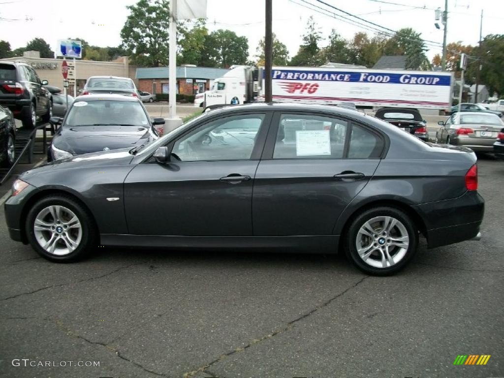 2008 3 Series 328xi Sedan - Sparkling Graphite Metallic / Black photo #8