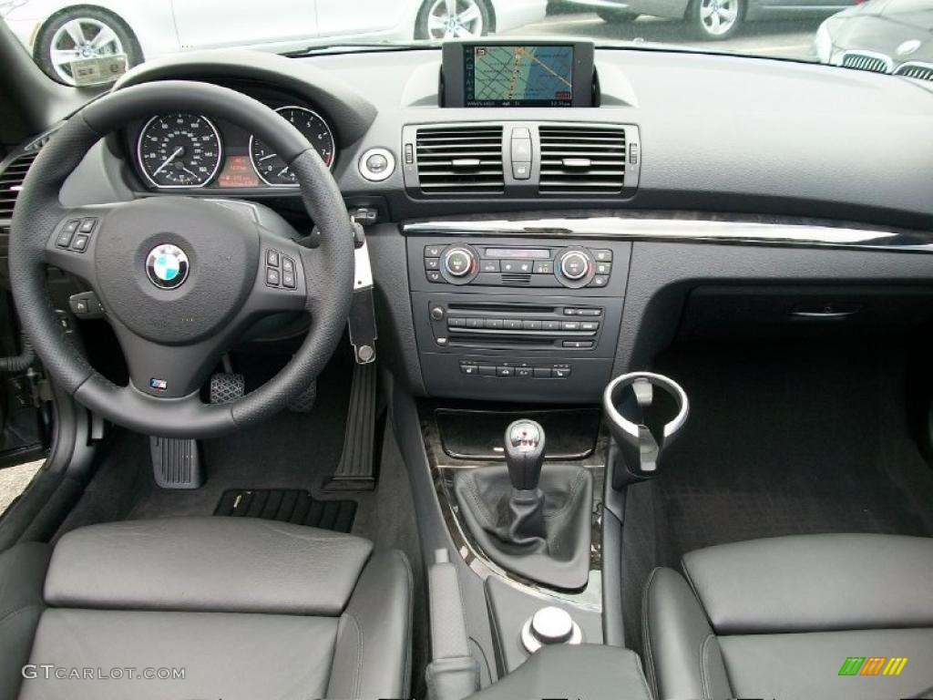 2008 BMW 1 Series 135i Convertible Black Dashboard Photo #37987757