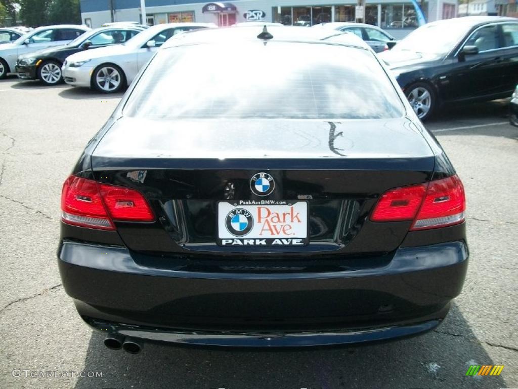 2008 3 Series 328xi Coupe - Jet Black / Black photo #6