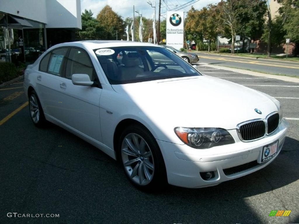 2008 7 Series 750i Sedan - Alpine White / Platinum photo #3