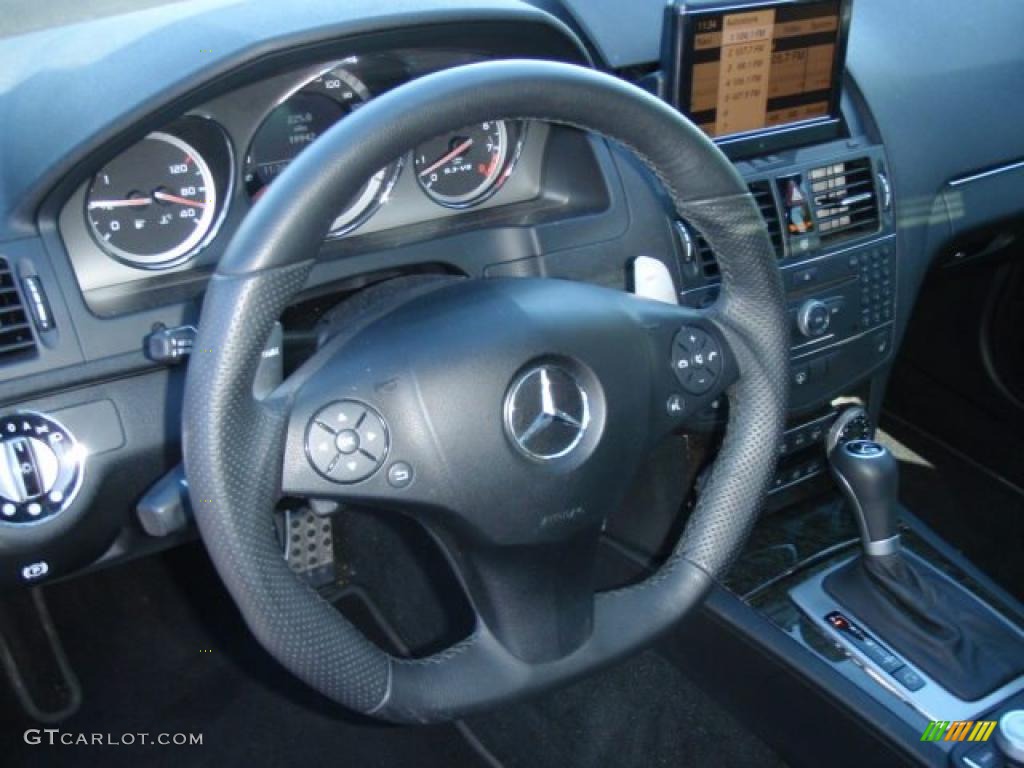 2009 Mercedes-Benz C 63 AMG Black AMG Premium Leather Steering Wheel Photo #37988745