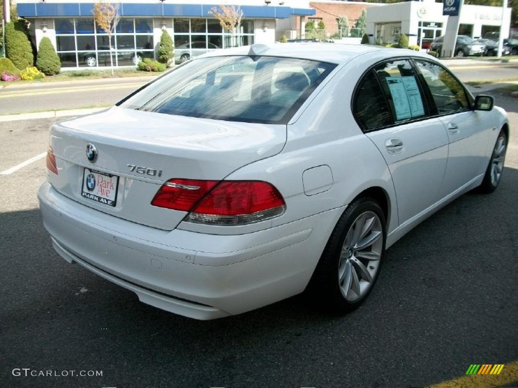 2008 7 Series 750i Sedan - Alpine White / Platinum photo #5