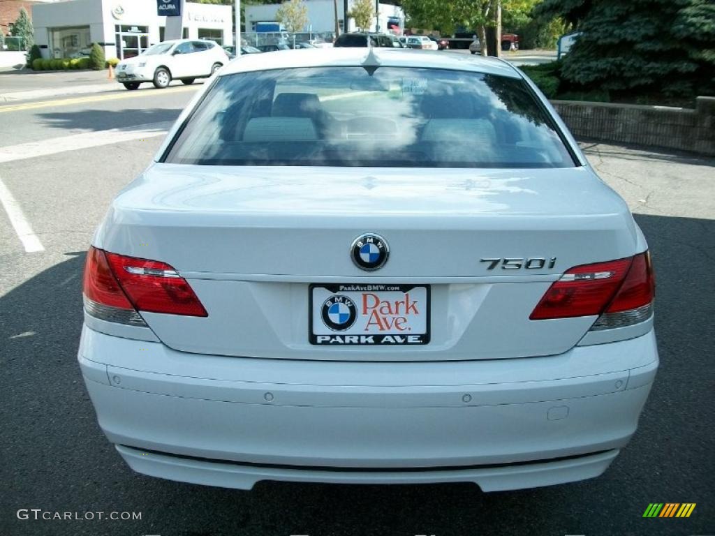 2008 7 Series 750i Sedan - Alpine White / Platinum photo #6