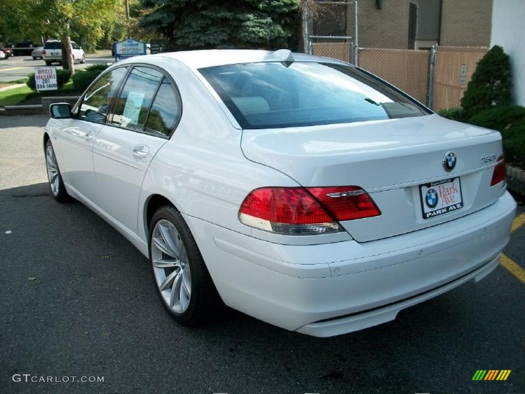 2008 7 Series 750i Sedan - Alpine White / Platinum photo #7