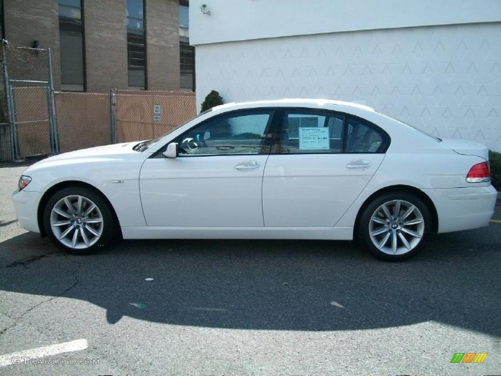 2008 7 Series 750i Sedan - Alpine White / Platinum photo #8