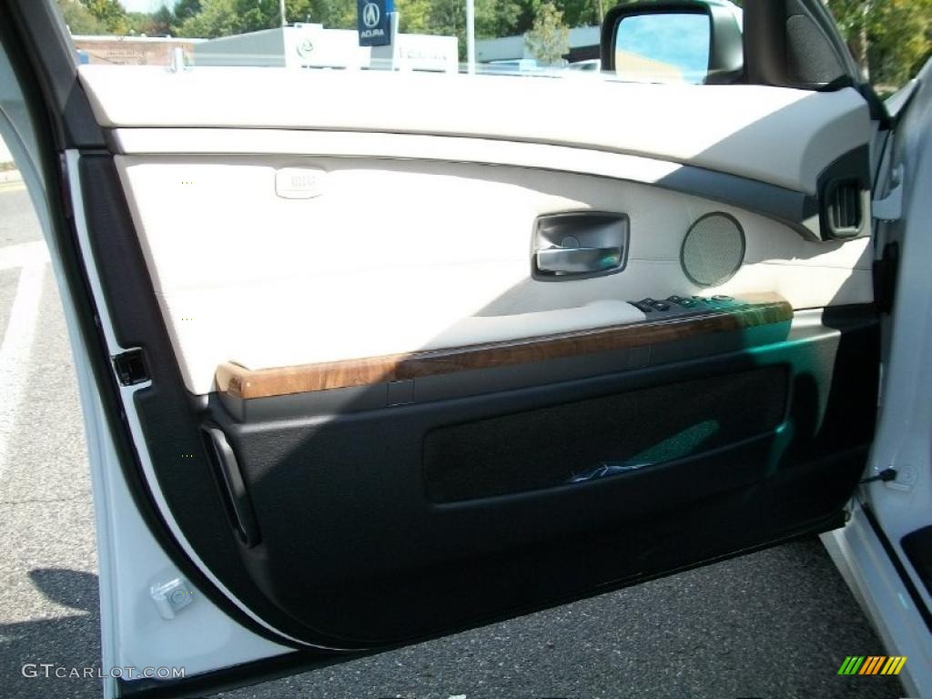 2008 7 Series 750i Sedan - Alpine White / Platinum photo #9