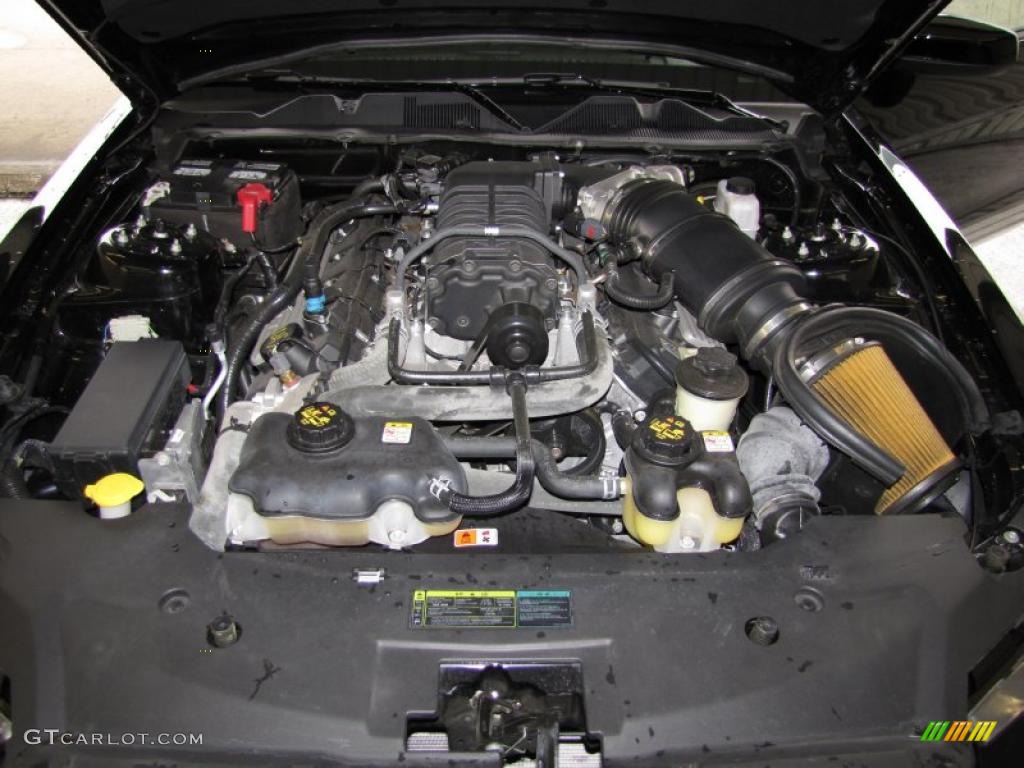 2010 Ford Mustang Shelby GT500 Coupe 5.4 Liter Supercharged DOHC 32-Valve VVT V8 Engine Photo #37990737
