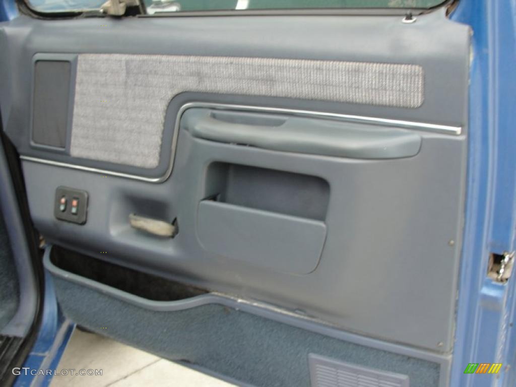 Dark Charcoal Interior 1991 Ford F250 XLT Lariat Regular Cab 4x4 Photo #37990793