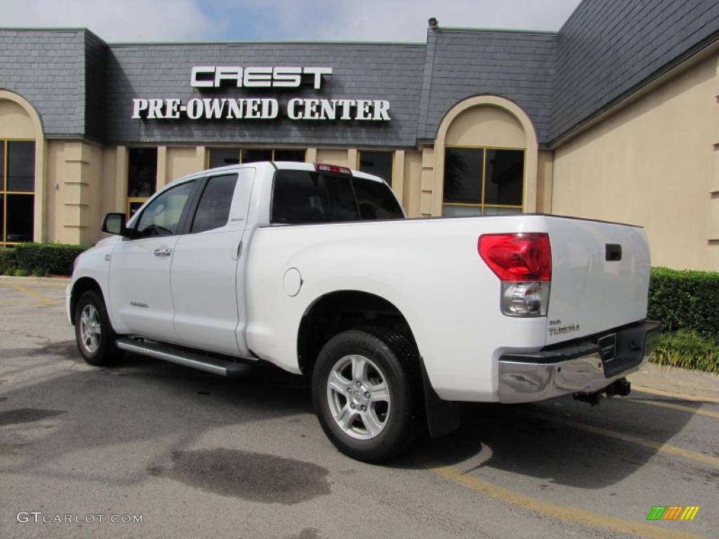 2007 Tundra Limited Double Cab - Super White / Beige photo #5