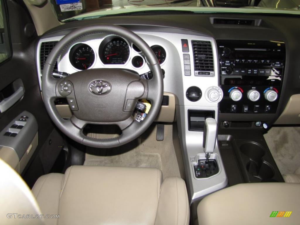 2007 Tundra Limited Double Cab - Super White / Beige photo #14