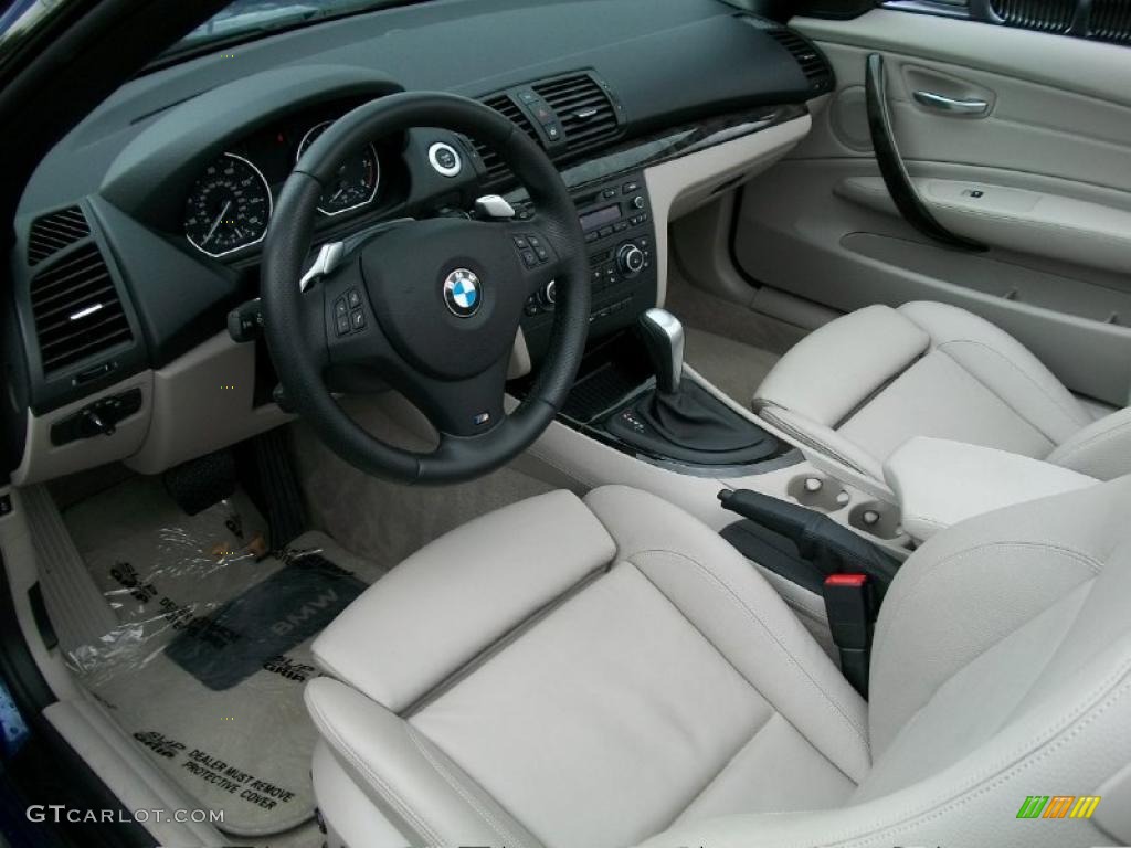 Taupe Interior 2010 BMW 1 Series 135i Convertible Photo #37991665