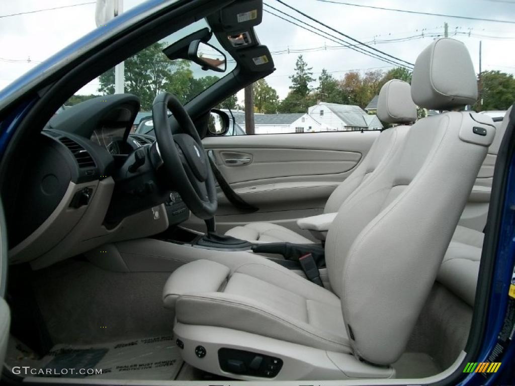 Taupe Interior 2010 BMW 1 Series 135i Convertible Photo #37991689