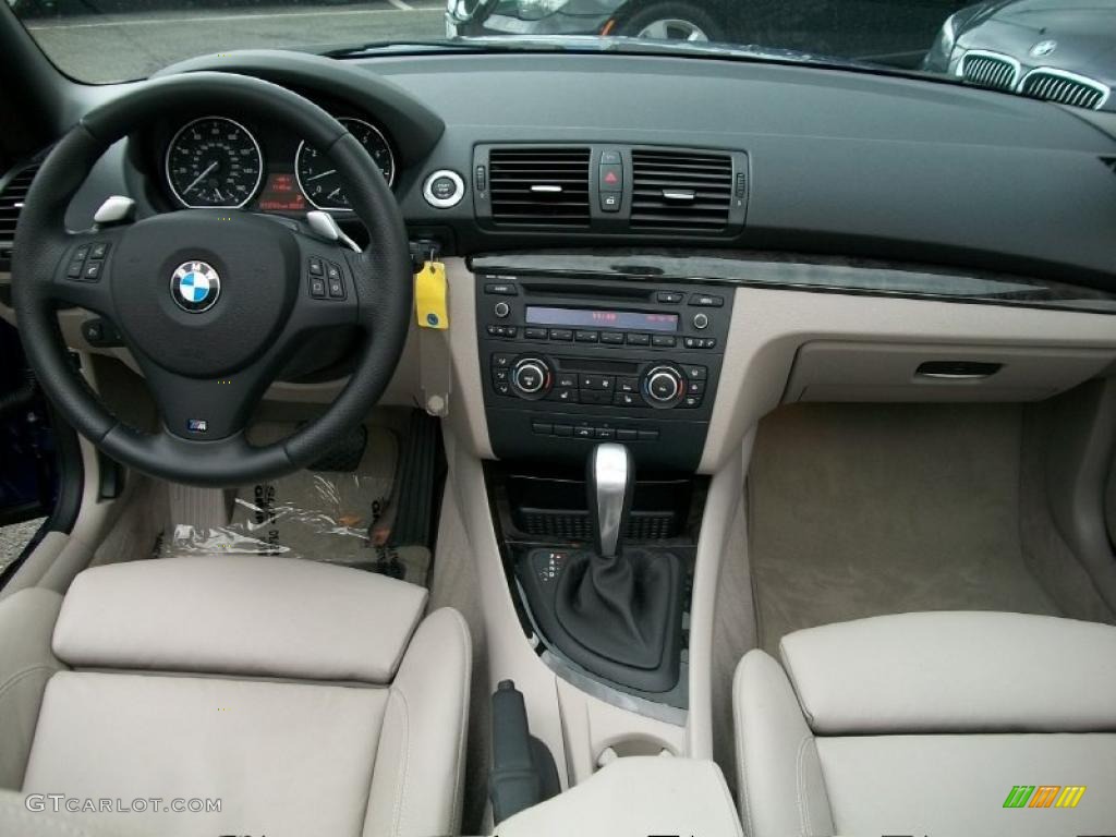 2010 BMW 1 Series 135i Convertible Taupe Dashboard Photo #37991713