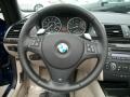 Taupe 2010 BMW 1 Series 135i Convertible Steering Wheel
