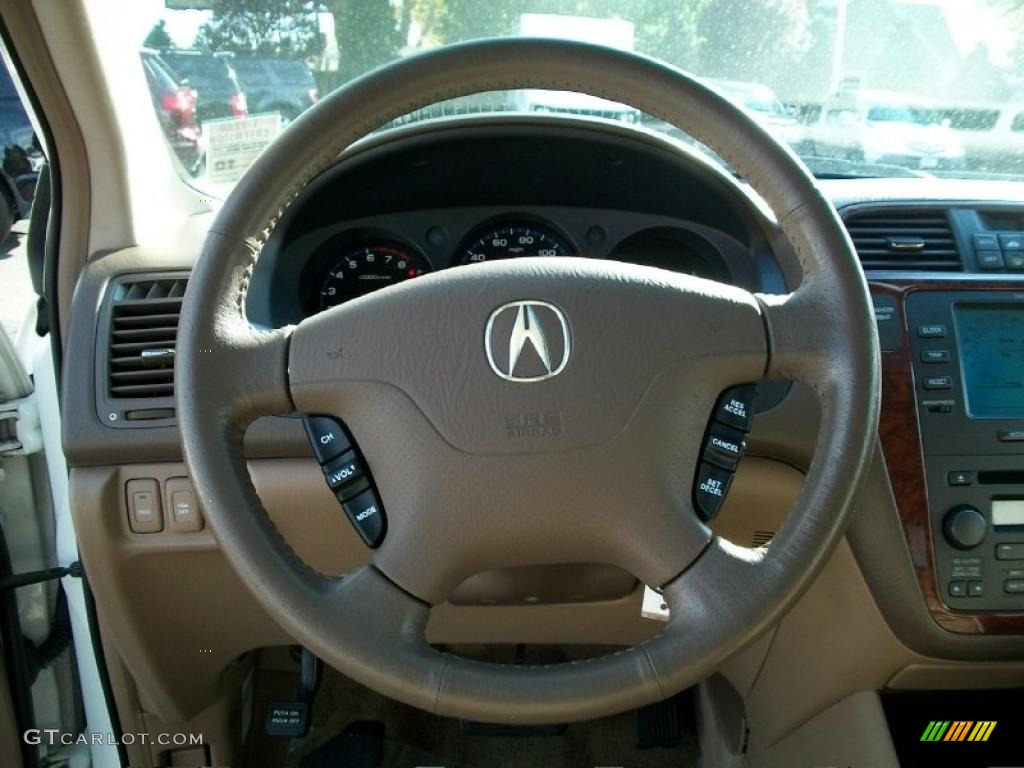 2006 Acura MDX Standard MDX Model Saddle Steering Wheel Photo #37993989