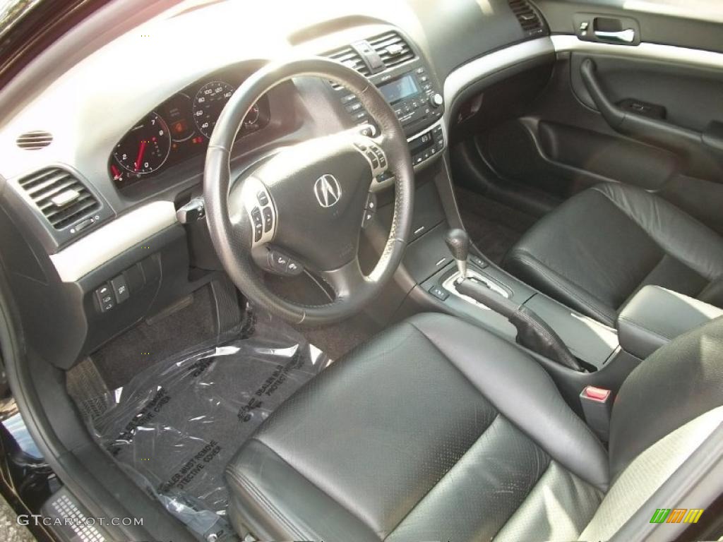 Ebony Interior 2008 Acura TSX Sedan Photo #37994501
