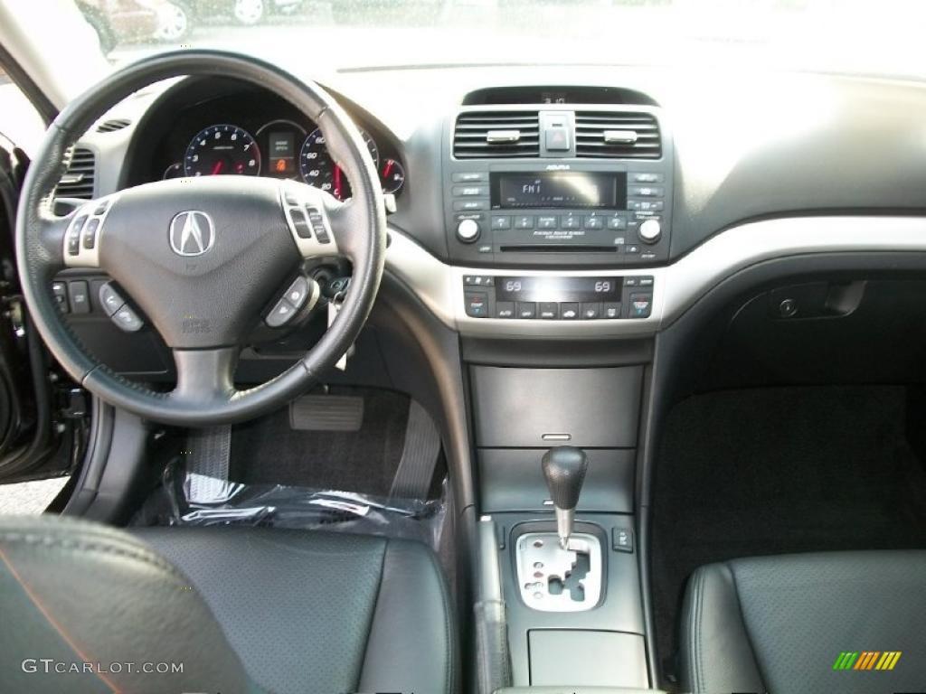 2008 Acura TSX Sedan Ebony Dashboard Photo #37994553