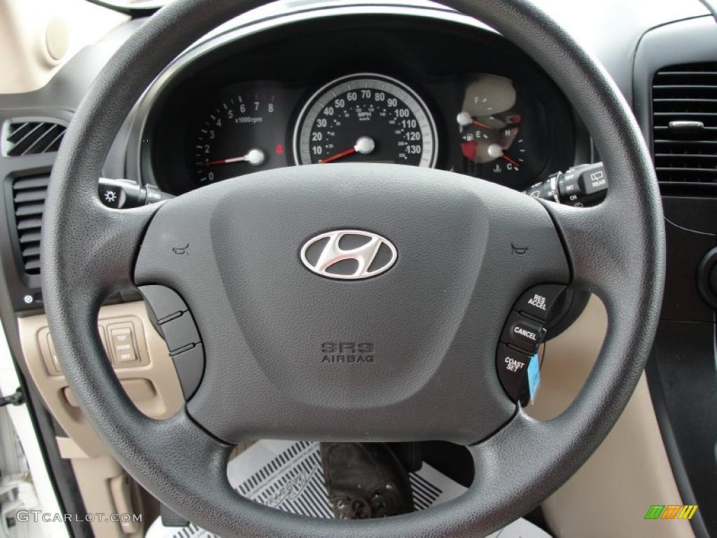 2008 Hyundai Entourage GLS Beige Steering Wheel Photo #37994865