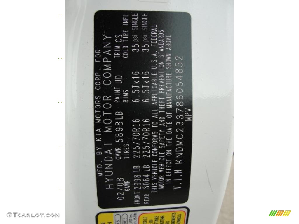 2008 Entourage Color Code UD for Cosmic White Photo #37994929
