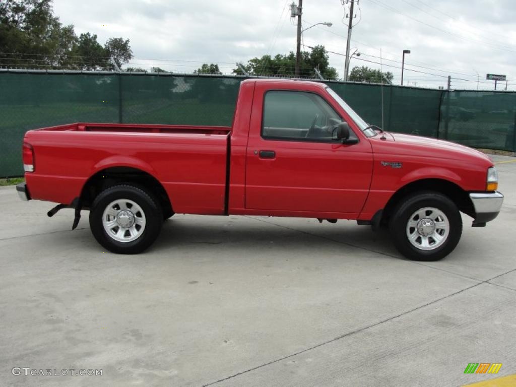 Bright Red 2000 Ford Ranger XLT Regular Cab Exterior Photo #37995685