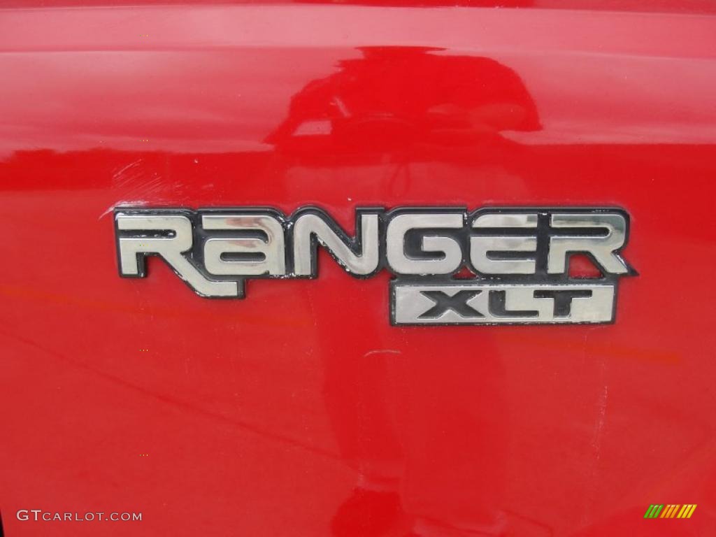 2000 Ranger XLT Regular Cab - Bright Red / Medium Graphite photo #16