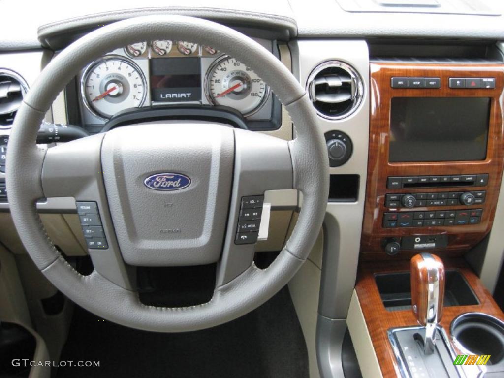 2010 F150 Lariat SuperCrew 4x4 - Red Candy Metallic / Tan photo #23