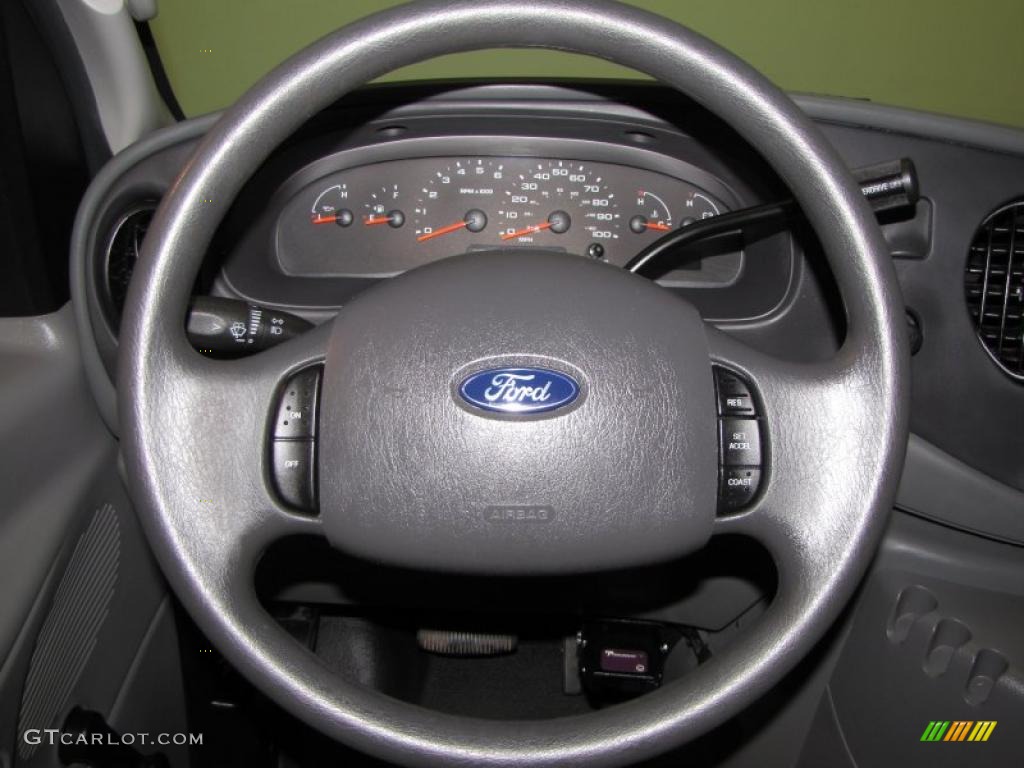 2004 Ford E Series Van E350 Super Duty XL Passenger Medium Flint Steering Wheel Photo #37997297