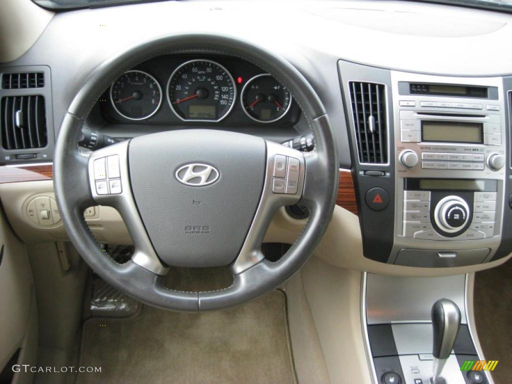 2008 Hyundai Veracruz Limited AWD Beige Steering Wheel Photo #37997493
