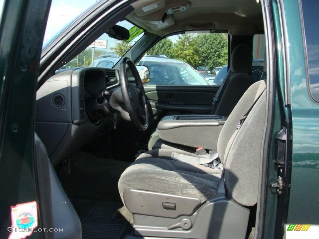 2004 Silverado 1500 LS Extended Cab 4x4 - Dark Green Metallic / Medium Gray photo #7