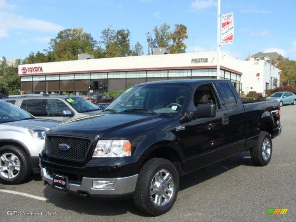 2004 F150 XLT SuperCab 4x4 - Black / Dark Flint photo #1