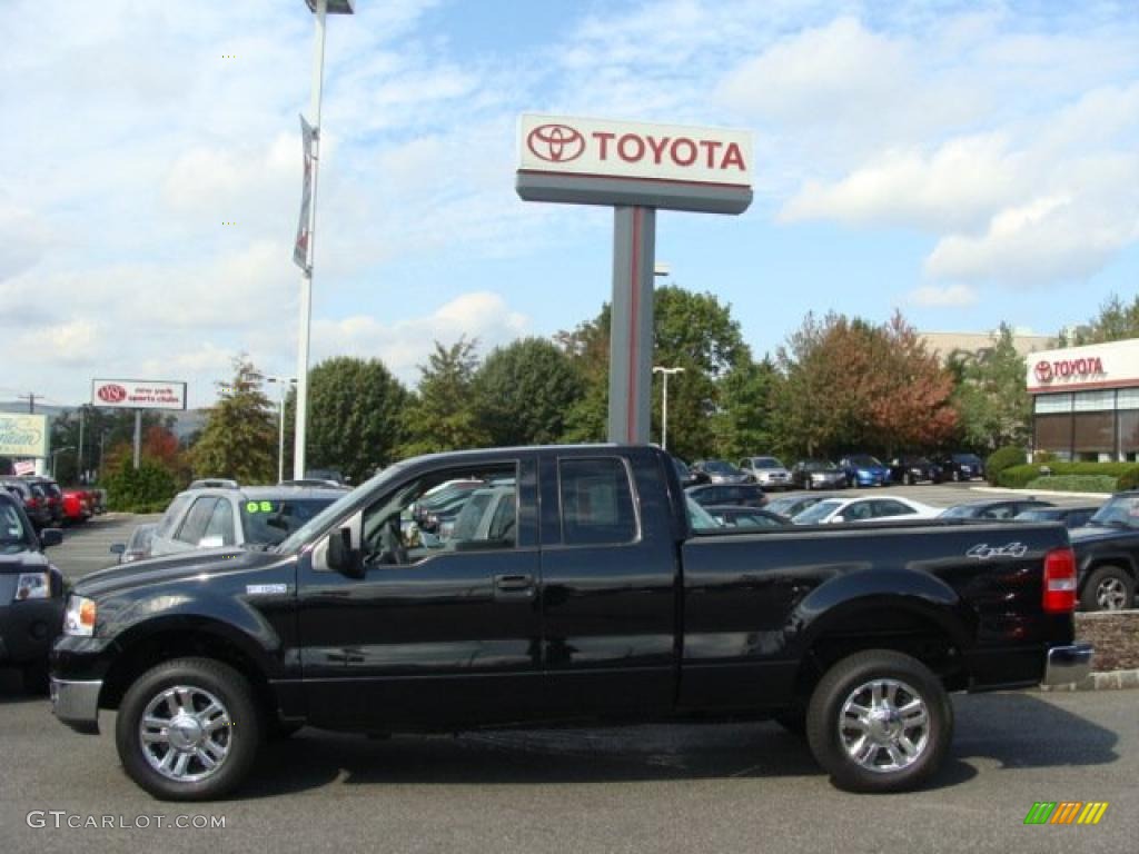 2004 F150 XLT SuperCab 4x4 - Black / Dark Flint photo #3