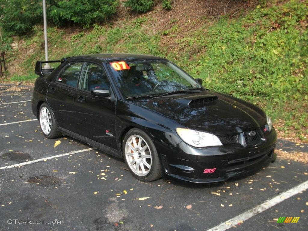 Obsidian Black Pearl 2007 Subaru Impreza WRX STi Exterior Photo #38000814