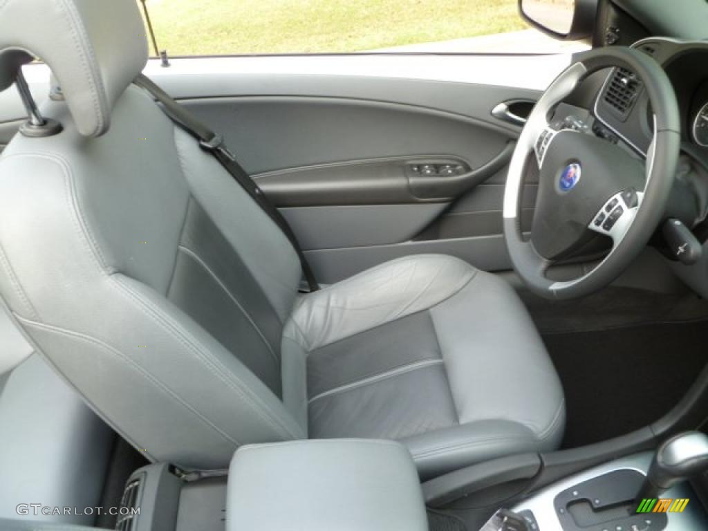 Black/Gray Interior 2007 Saab 9-3 Aero Convertible Photo #38003398