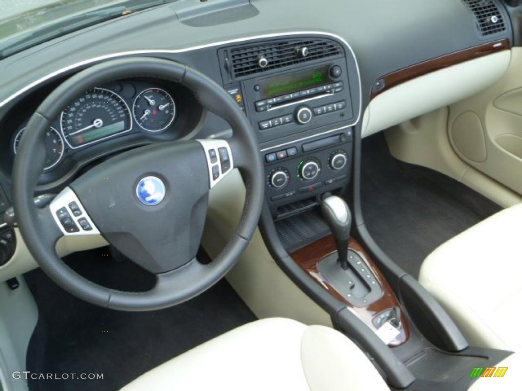 2008 Saab 9-3 2.0T Convertible Parchment Dashboard Photo #38003926
