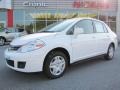 2011 Fresh Powder White Nissan Versa 1.8 S Sedan  photo #1