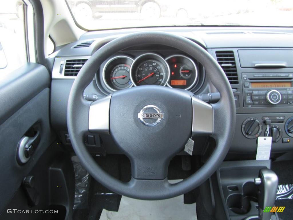 2011 Versa 1.8 S Sedan - Fresh Powder White / Charcoal photo #12