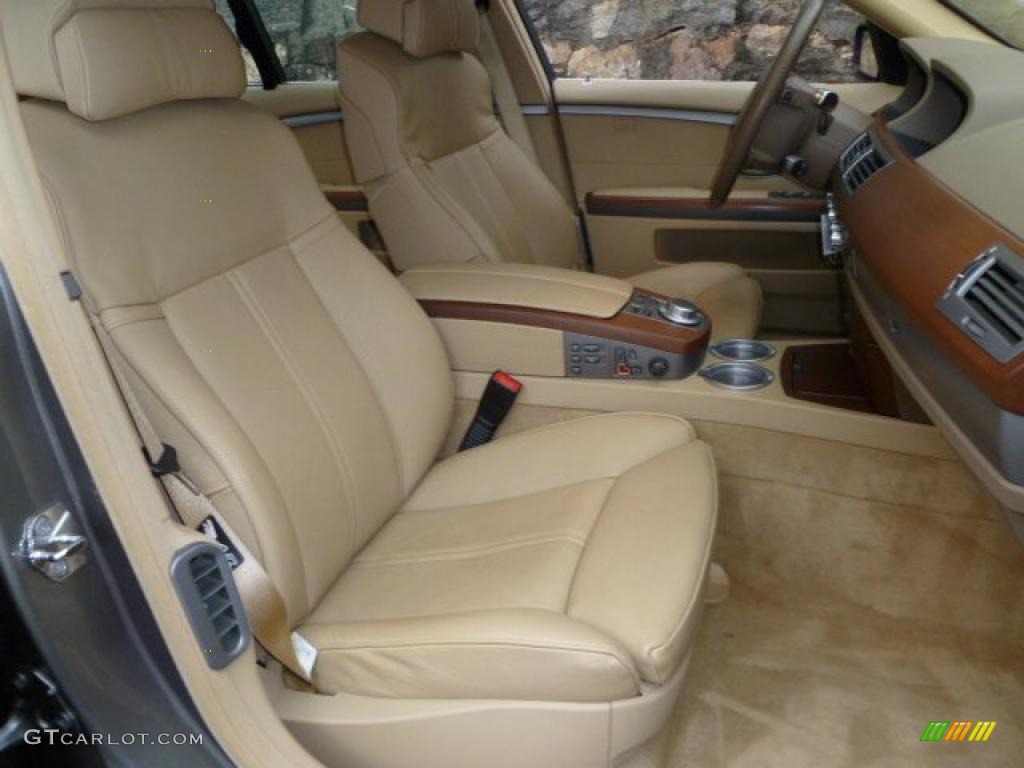2007 7 Series 750i Sedan - Sterling Grey Metallic / Beige photo #10