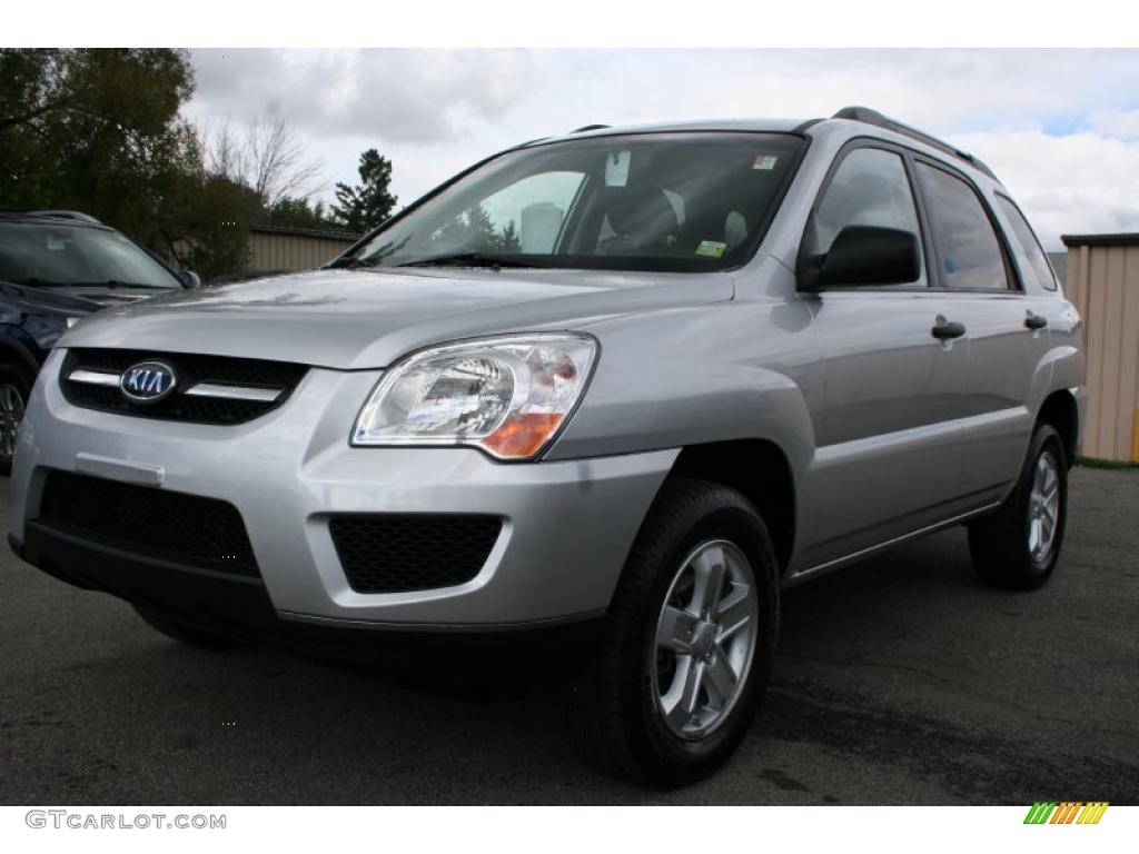 2009 Sportage EX V6 4x4 - Bright Silver / Black photo #1