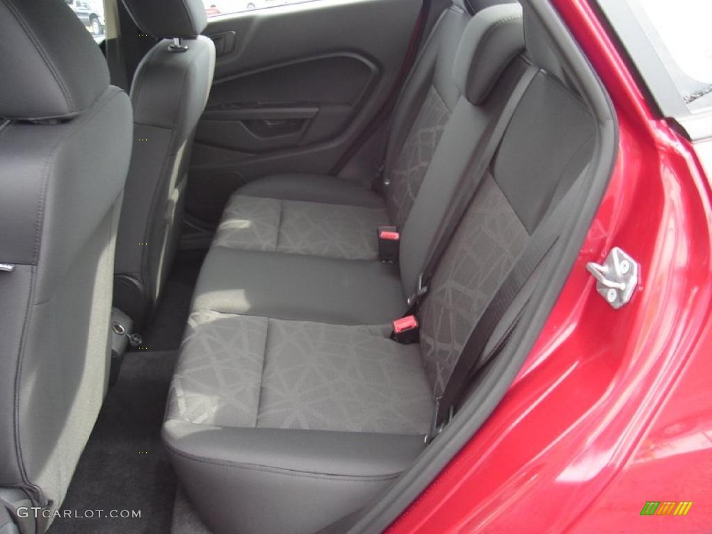 Charcoal Black/Blue Cloth Interior 2011 Ford Fiesta SE Sedan Photo #38006346