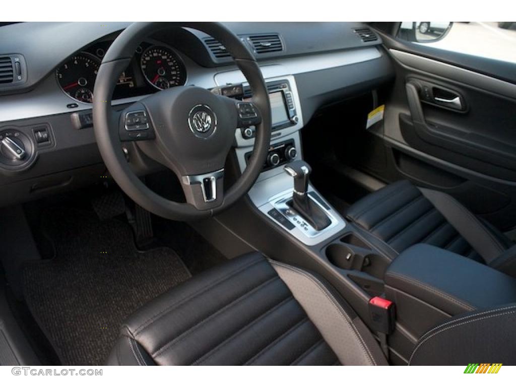 Black Interior 2011 Volkswagen CC Sport Photo #38008569