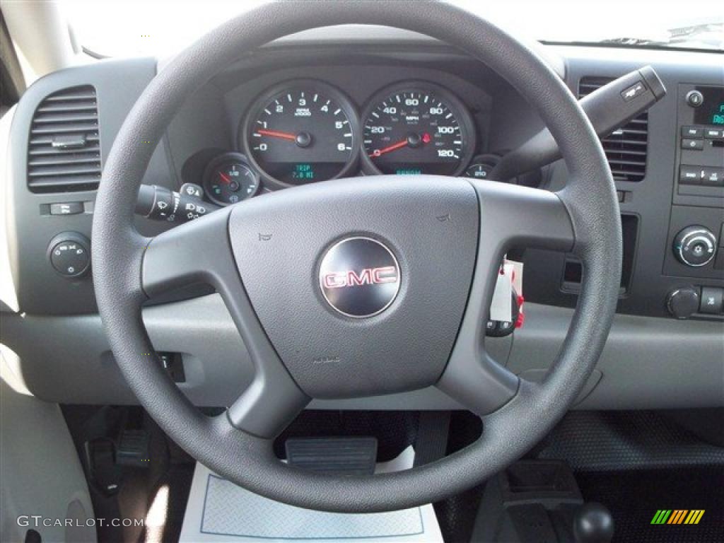 2011 GMC Sierra 1500 Crew Cab 4x4 Dark Titanium Steering Wheel Photo #38011708