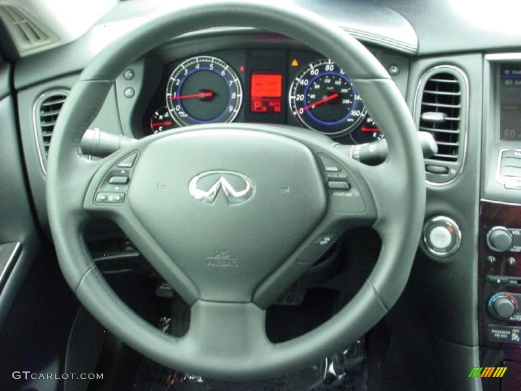 2009 Infiniti EX 35 Graphite Steering Wheel Photo #38012068