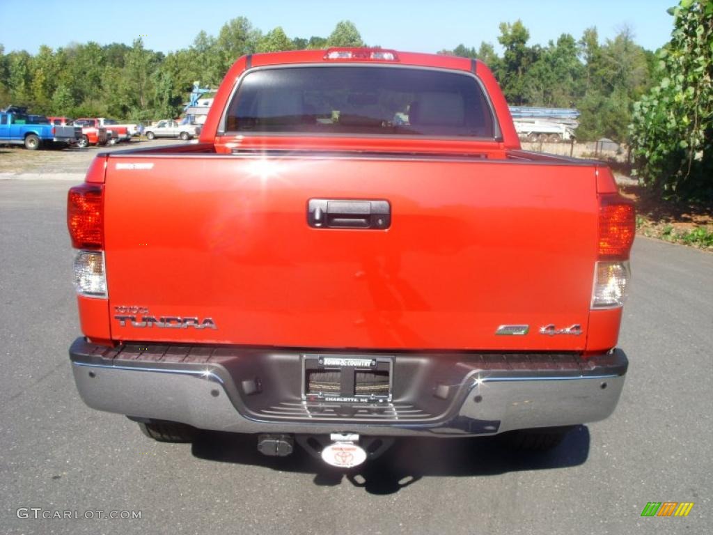 2011 Tundra Platinum CrewMax 4x4 - Barcelona Red Metallic / Graphite Gray photo #3