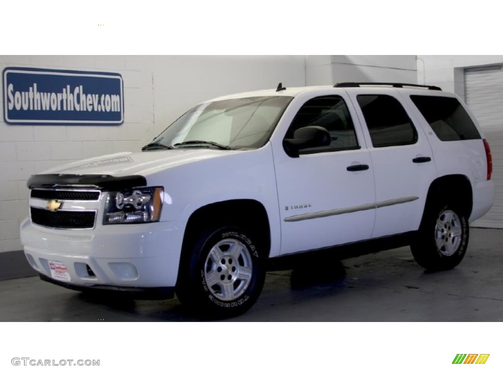 2007 Tahoe LS 4x4 - Summit White / Ebony photo #1