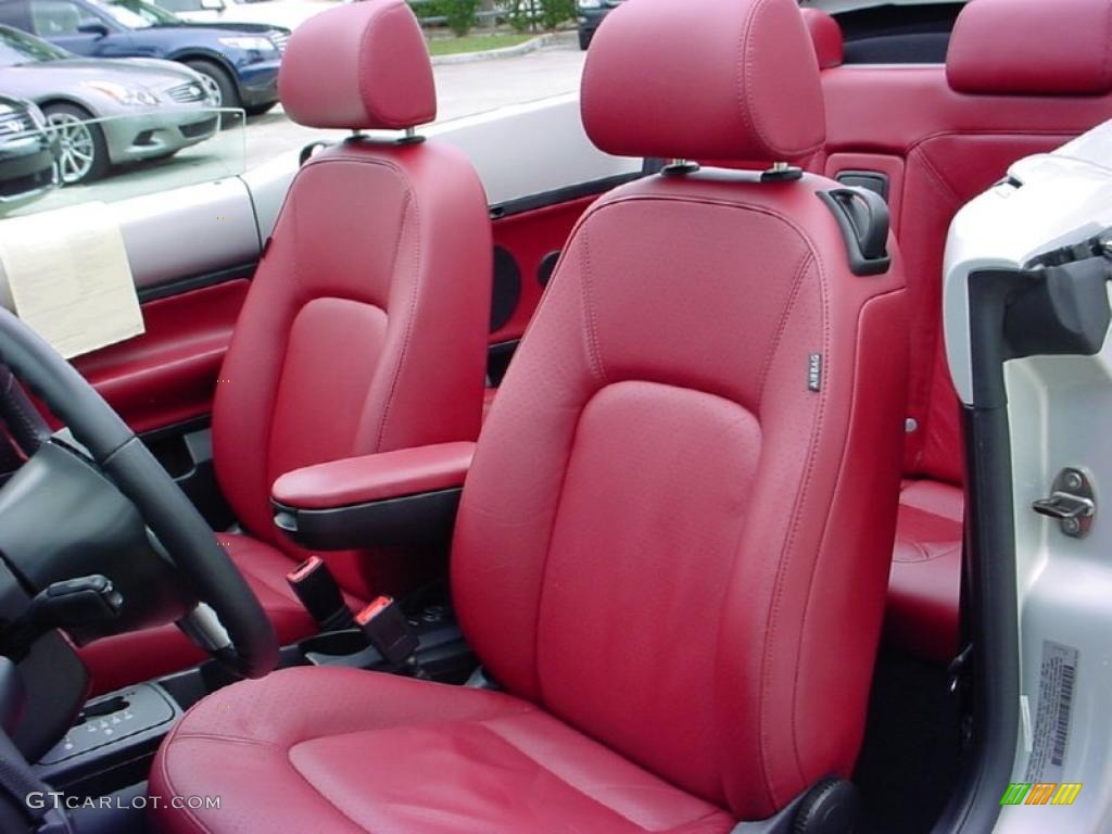 Blush Red Leather Interior 2009 Volkswagen New Beetle 2.5 Blush Edition Convertible Photo #38014660